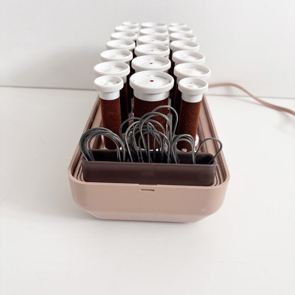 Vintage Clairol Custom CareSetter KF-20 Hot Rollers Velvet Curlers with Clips - Picture 5 of 12